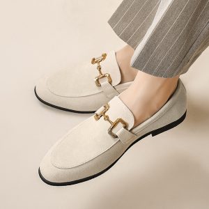 Foreign Trade Autumn New Frosted Leather Loafers AliExpress plus size British Casual Small Leather Shoes Formal Business Men's Shoes